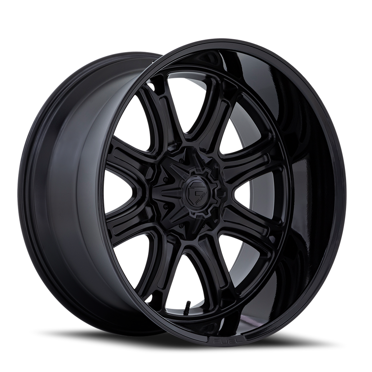 Aluminum Wheels 22X10 Darkstar FC853MB 8 On 180 Matte Black/Gloss Black Lip 124.2 Bore 10 Offset Fuel Off Road Wheels