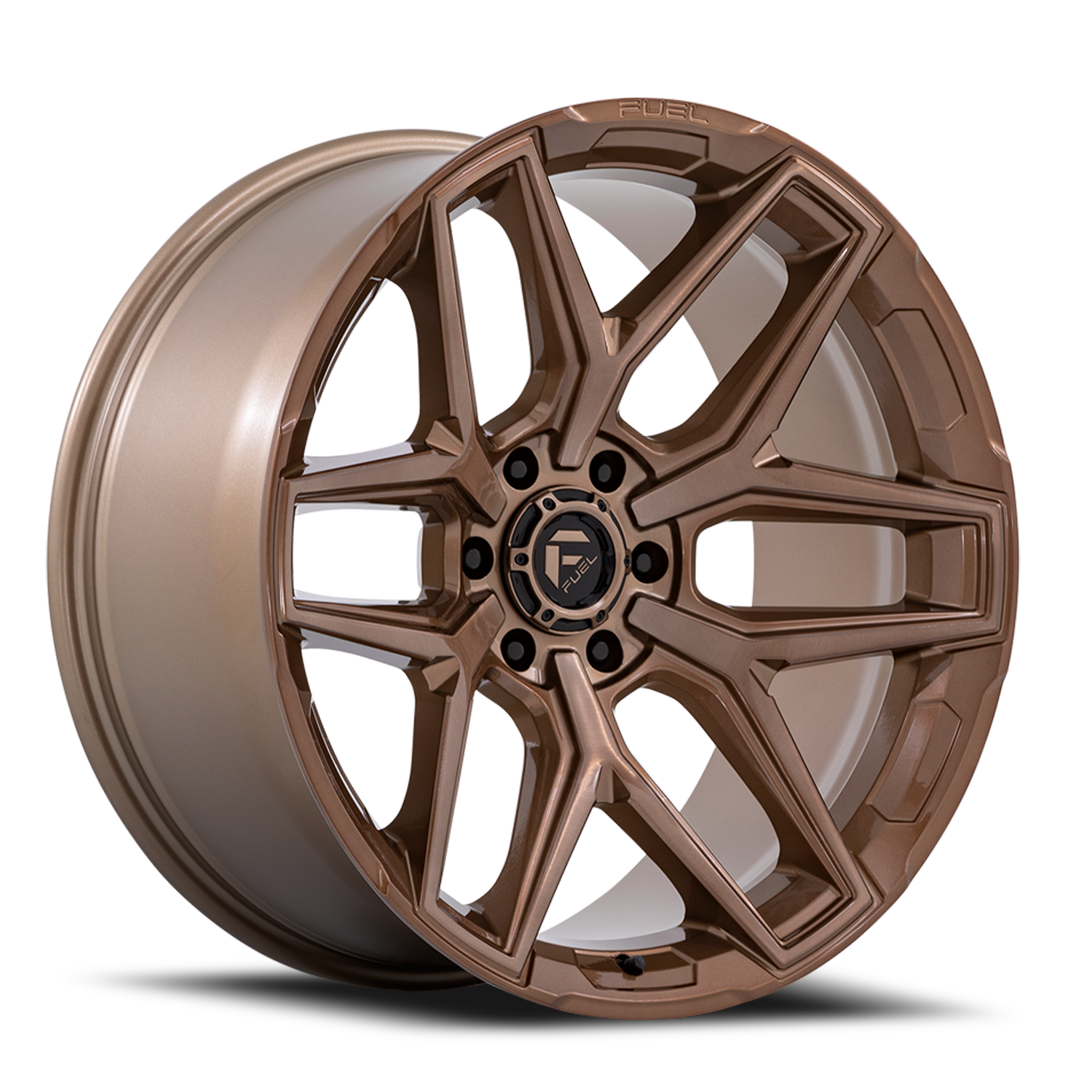 Aluminum Wheels 18X9 Flux 6 FC854ZR 6 On 135 Platinum Bronze 87.1 Bore 1 Offset Fuel Off Road Wheels
