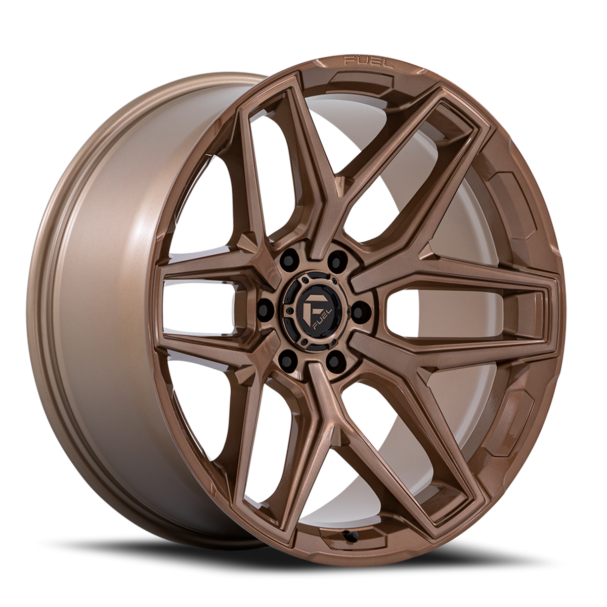 Aluminum Wheels 18X9 Flux 6 FC854ZR 6 On 120 Platinum Bronze 66.9 Bore 20 Offset Fuel Off Road Wheels