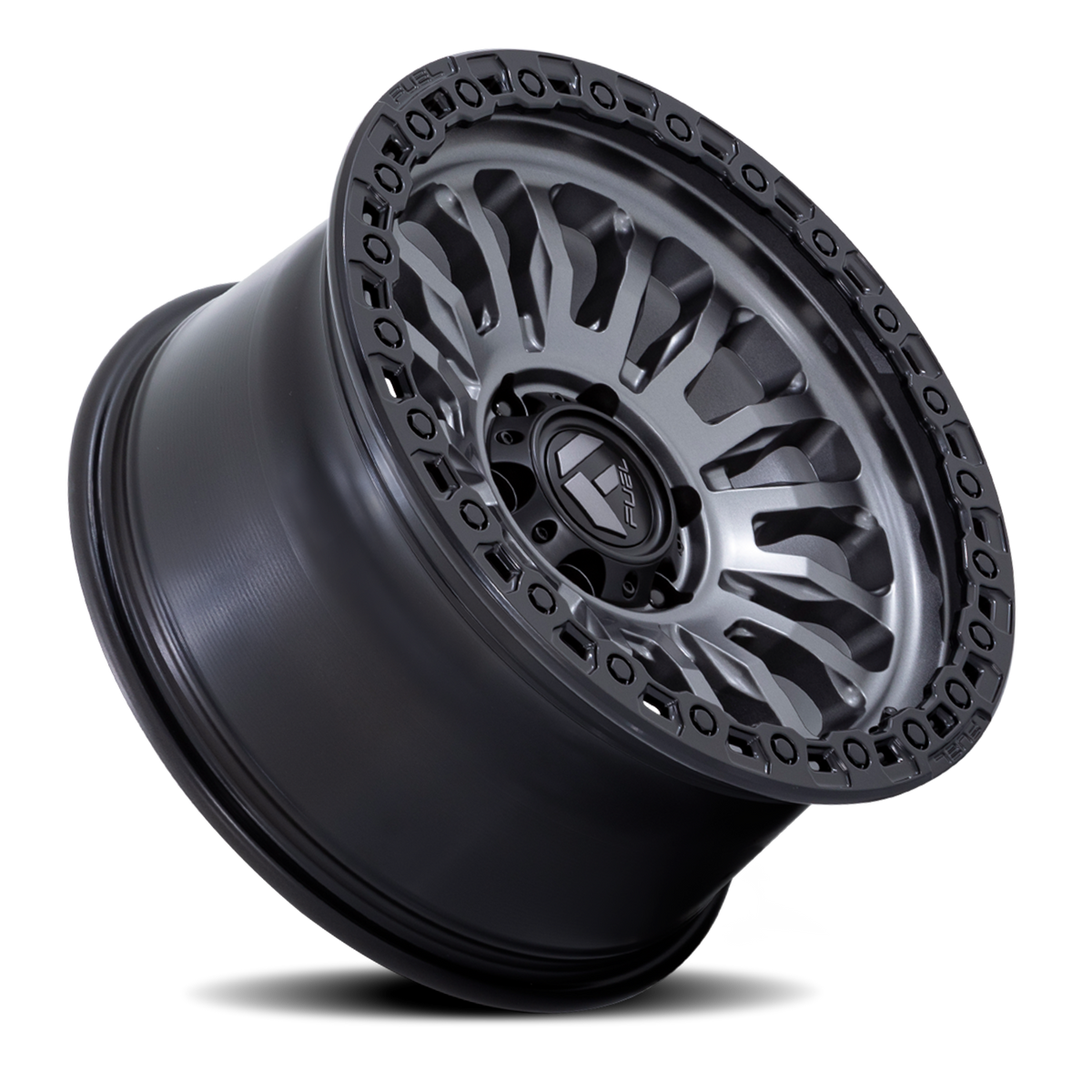 Aluminum Wheels 20X9 Rincon SBL FC857AB 5 On 139.7 Matte Gunmetal Gray Matte Black Lip 78.1 Bore 1 Offset Fuel Off Road Wheels