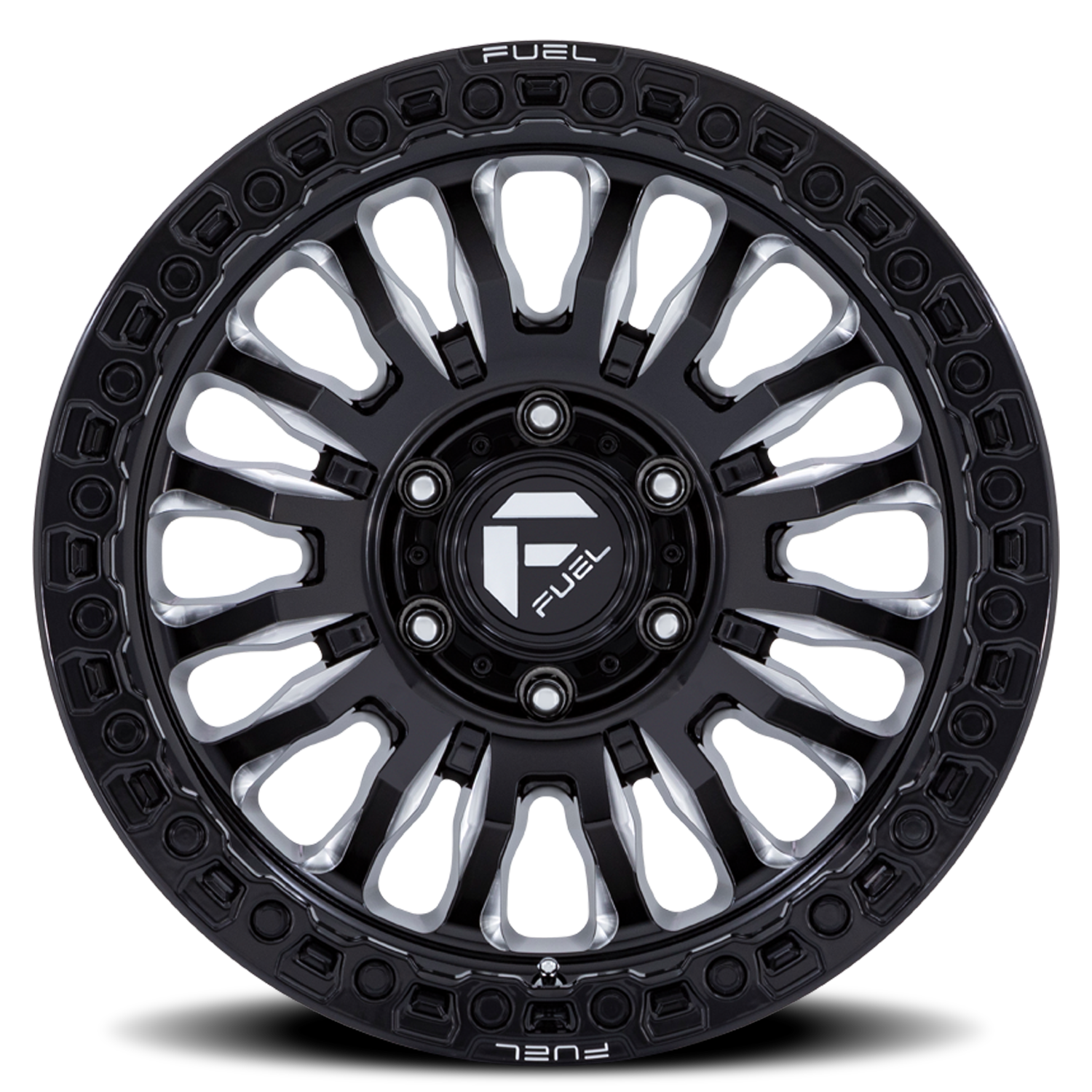 Aluminum Wheels 17X9 Rincon SBL FC857BE 5 On 139.7 Gloss Black Milled 78.1 Bore 1 Offset Fuel Off Road Wheels