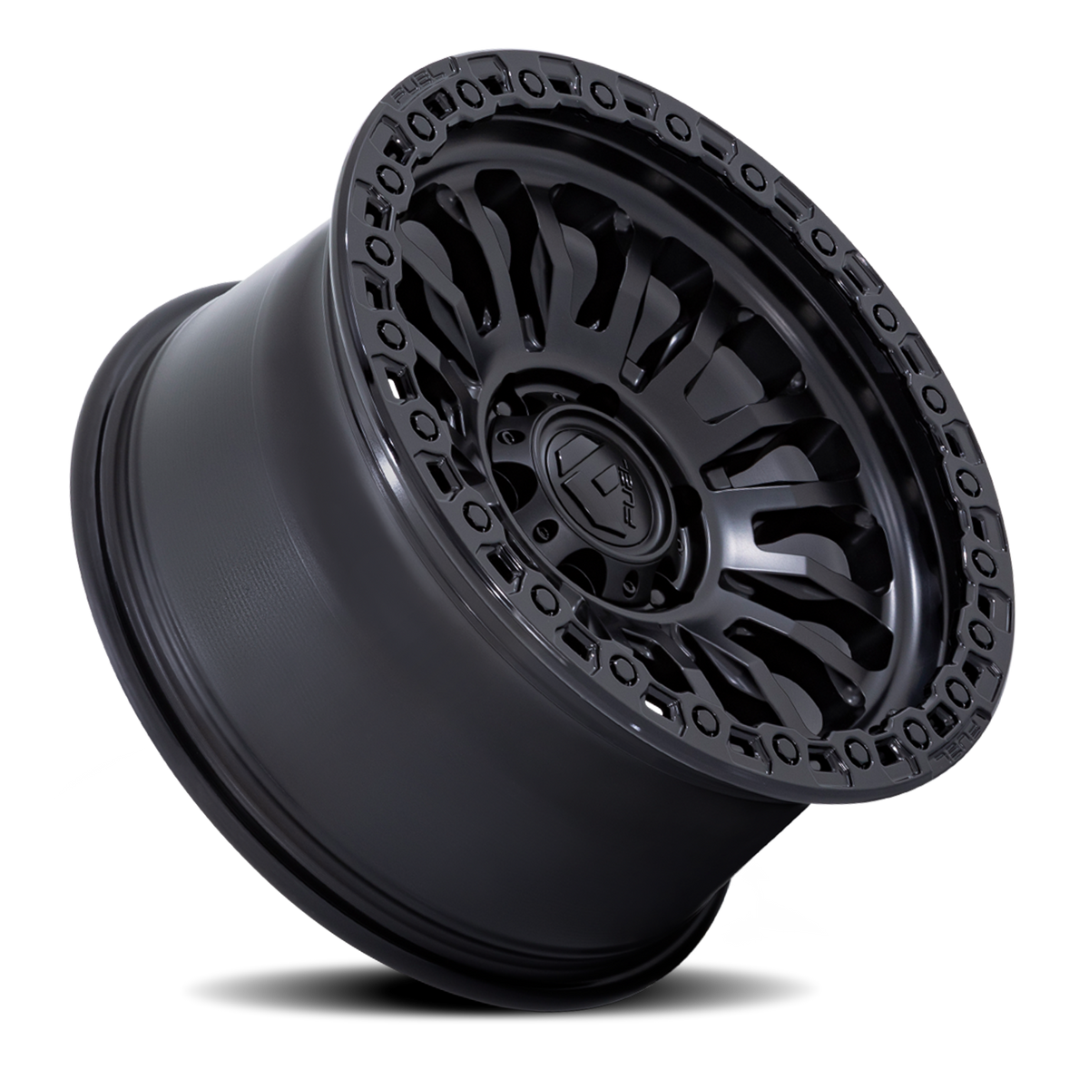 Aluminum Wheels 17X9 Rincon SBL FC857MB 5 On 139.7 Matte Black/Gloss Black Lip 78.1 Bore -12 Offset Fuel Off Road Wheels