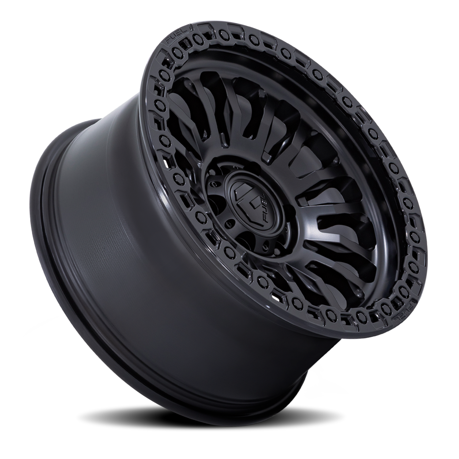 Aluminum Wheels 18X9 Rincon SBL FC857MB 6 On 139.7 Matte Black/Gloss Black Lip 106.1 Bore -12 Offset Fuel Off Road Wheels