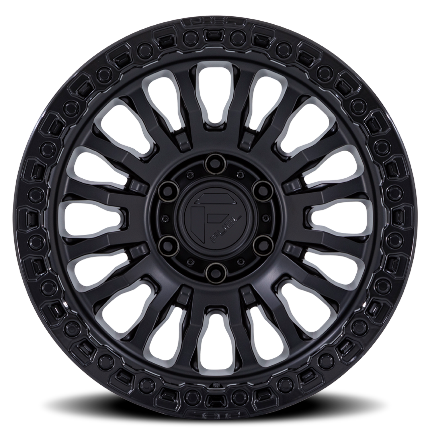 Aluminum Wheels 18X9 Rincon SBL FC857MB 6 On 139.7 Matte Black/Gloss Black Lip 106.1 Bore -12 Offset Fuel Off Road Wheels