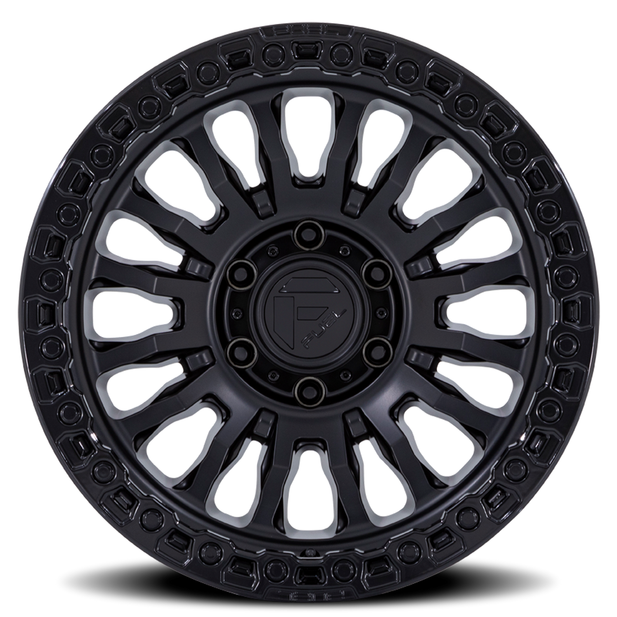 Aluminum Wheels 20X9 Rincon SBL FC857MB 5 On 127 Matte Black/Gloss Black Lip 71.5 Bore 1 Offset Fuel Off Road Wheels