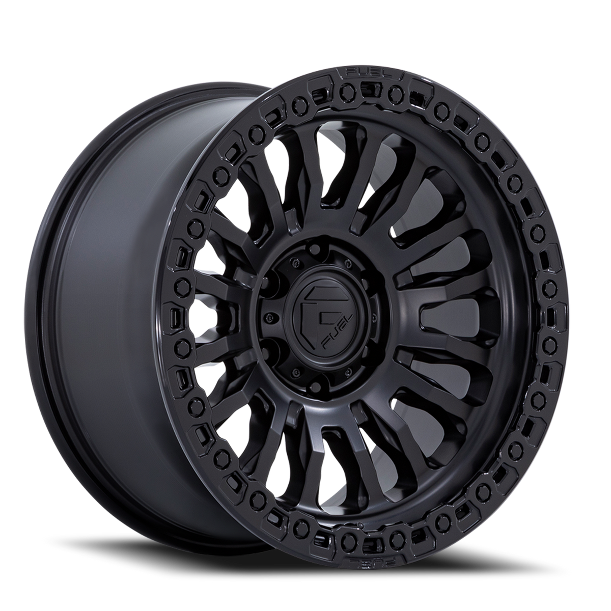 Aluminum Wheels 20X9 Rincon SBL FC857MB 5 On 139.7 Matte Black/Gloss Black Lip 78.1 Bore 1 Offset Fuel Off Road Wheels