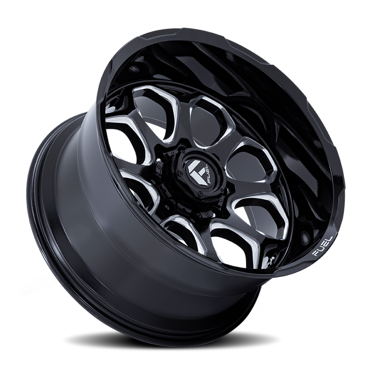 Aluminum Wheels 20X10 Scepter FC862 BE 6 On 139.7 Gloss Black Milled 106.1 Bore -18 Offset Fuel Off Road Wheels