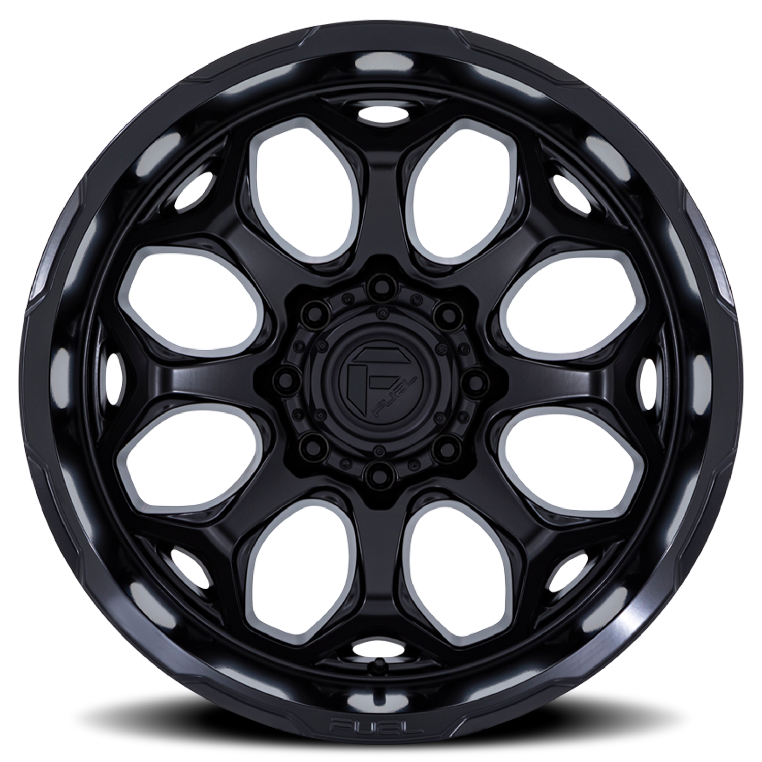Aluminum Wheels 20X9 Scepter FC862 MX 8 On 180 Blackout 124.2 Bore 1 Offset Fuel Off Road Wheels
