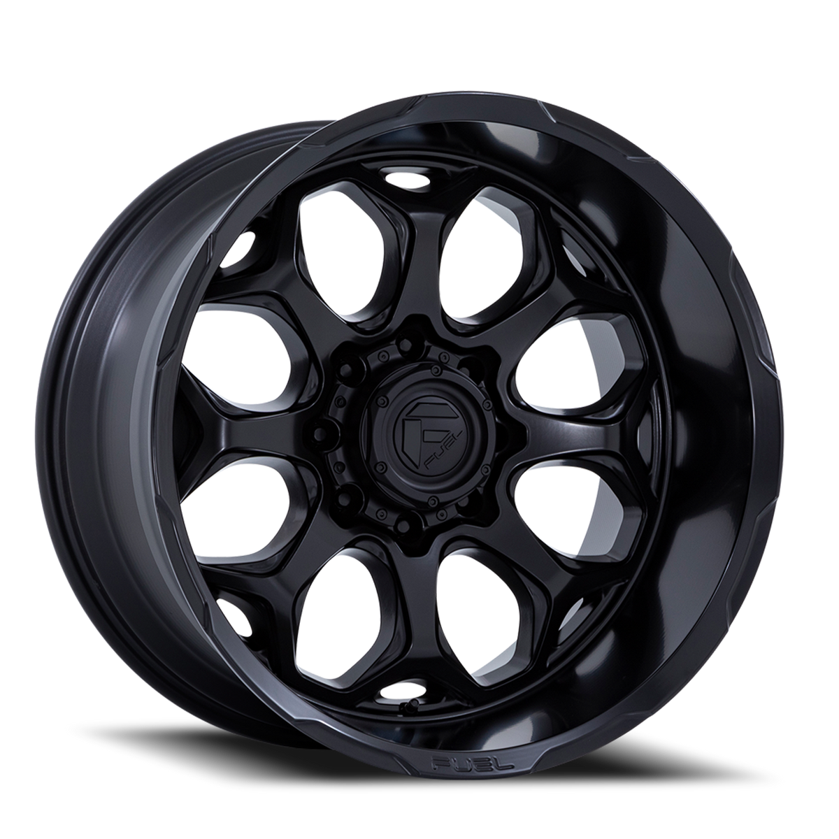 Aluminum Wheels 22X10 Scepter FC862 MX 6 On 139.7 Blackout 106.1 Bore -18 Offset Fuel Off Road Wheels