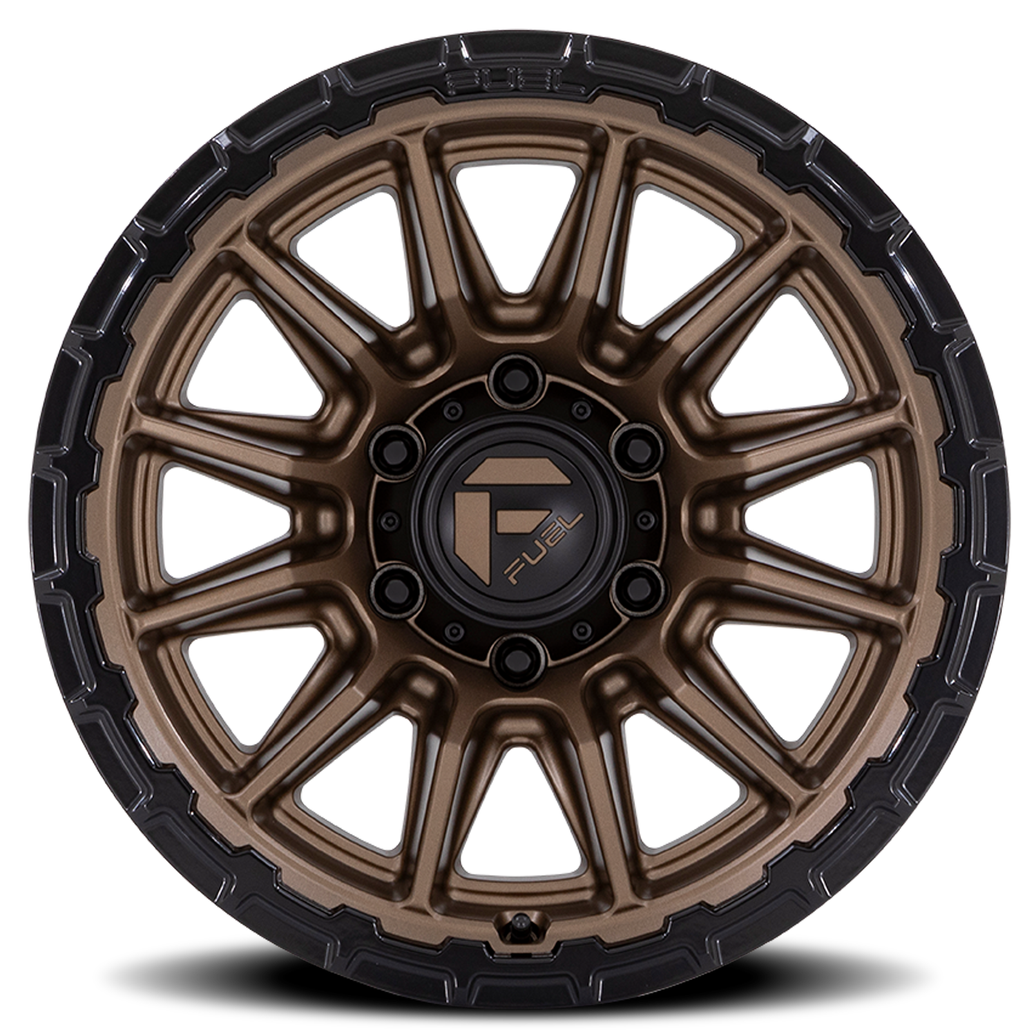 Aluminum Wheels 17X9 Piston FC866 ZB 5 On 127 Matte Bronze/Gloss Black Lip 71.5 Bore -12 Offset Fuel Off Road Wheels