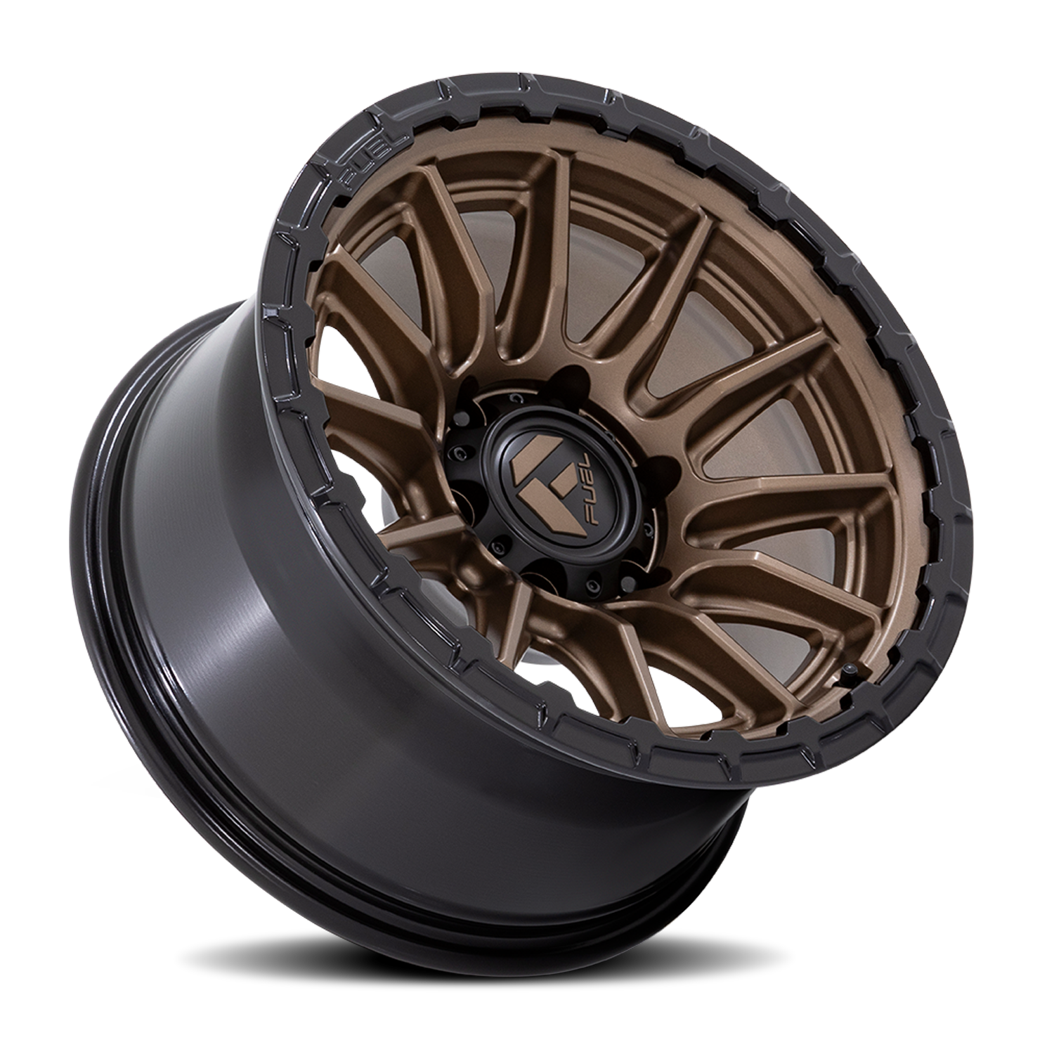 Aluminum Wheels 17X9 Piston FC866 ZB 6 On 139.7 Matte Bronze/Gloss Black Lip 106.1 Bore -12 Offset Fuel Off Road Wheels