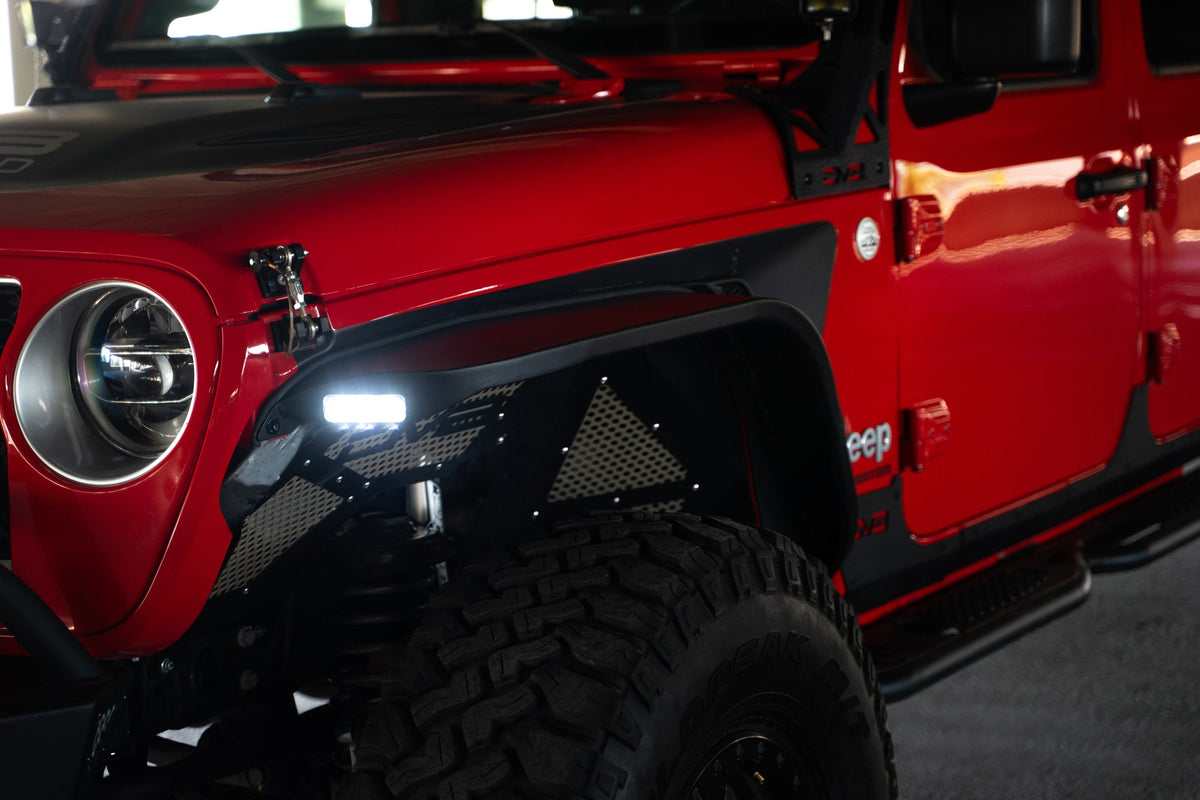 2020 2025 Jeep Gladiator JT Slim Fender Flares DV8 Offroad
