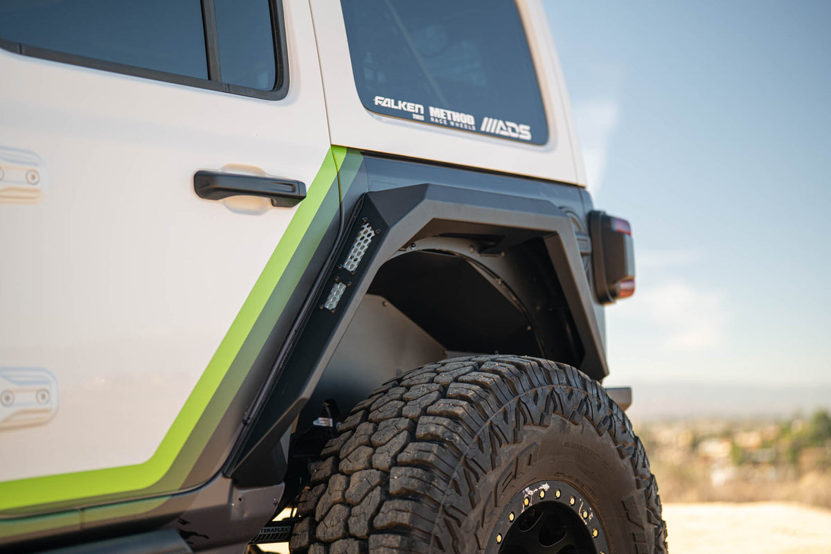 2018 2025 Jeep Wrangler JL Armor Fender Flares DV8 Offroad