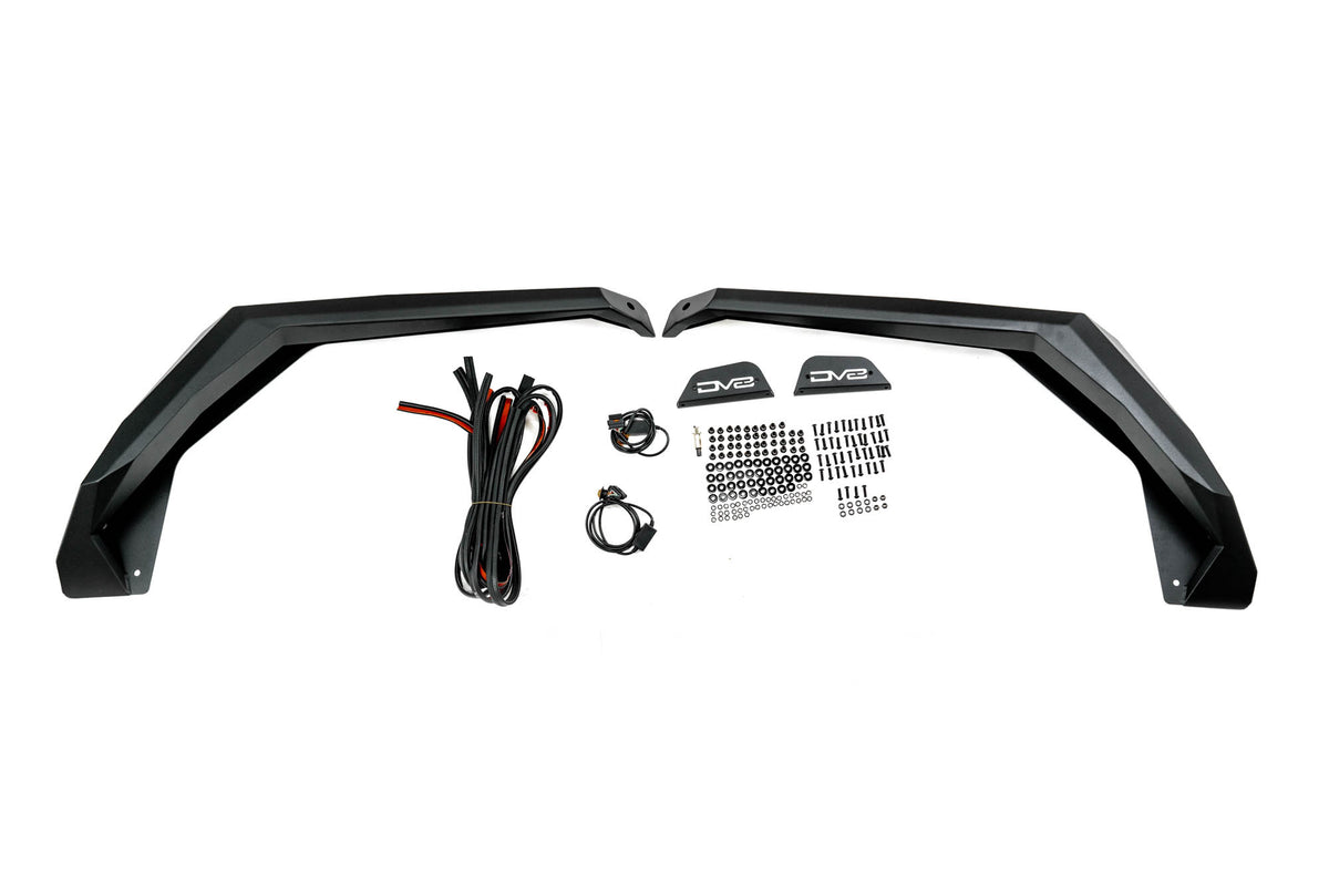 2018 2025 Jeep Wrangler JL Armor Fender Flares DV8 Offroad
