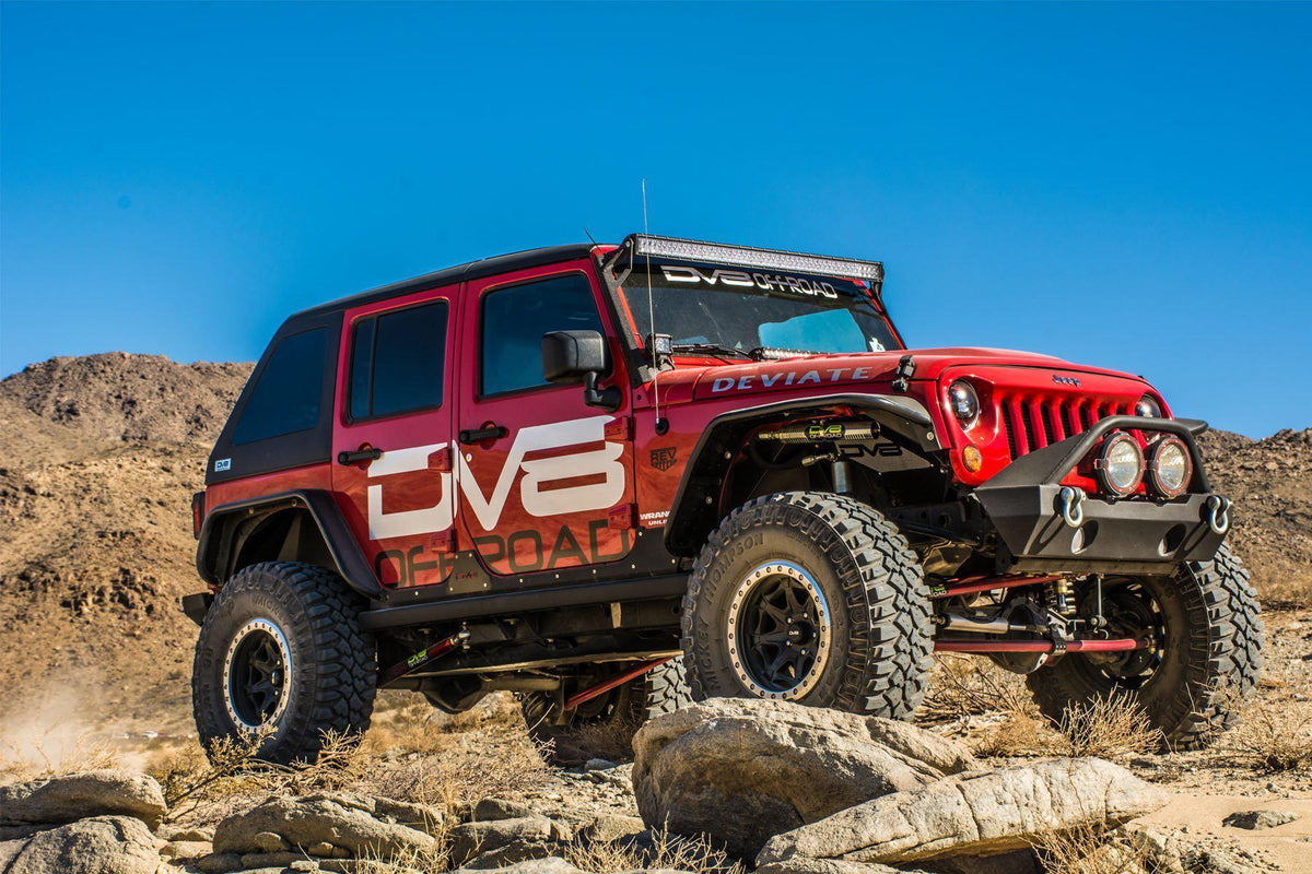 2007 2018 Jeep Wrangler JK JKU Wide Fender Flares Front and Rear DV8 Offroad
