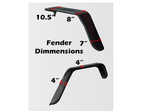 2007 2018 Jeep Wrangler JK JKU Wide Fender Flares Front and Rear DV8 Offroad