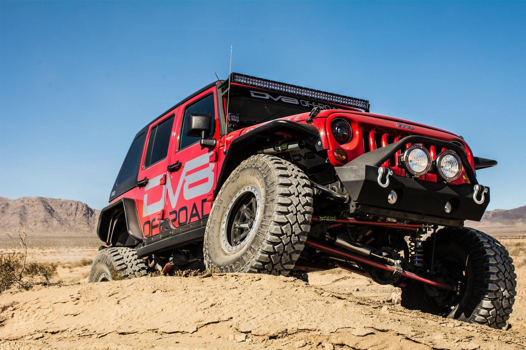 2007 2018 Jeep Wrangler JK JKU Wide Fender Flares Front and Rear DV8 Offroad