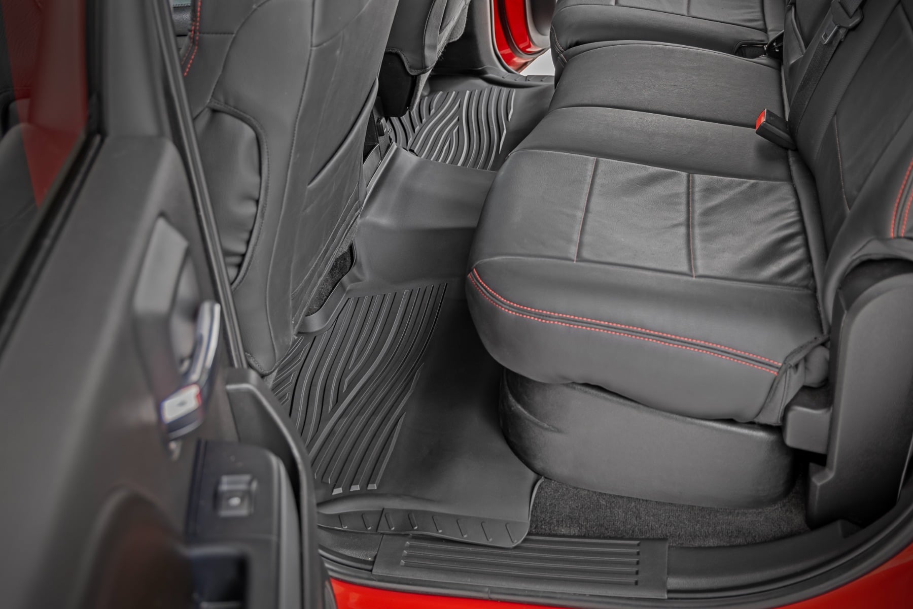 Flex-Fit Floor Mats FR & RR FR Bucket Crew Silverado/Sierra 1500/2500HD/3500HD 2WD/4WD Rough Country