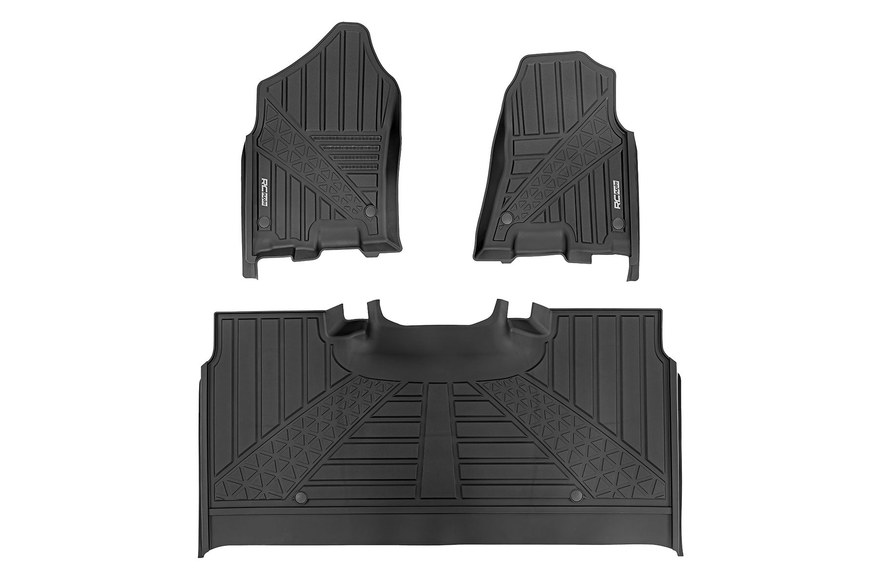 Flex-Fit Floor Mats FR & RR Crew Ram 1500 (19-24)/1500 TRX (21-24) Rough Country