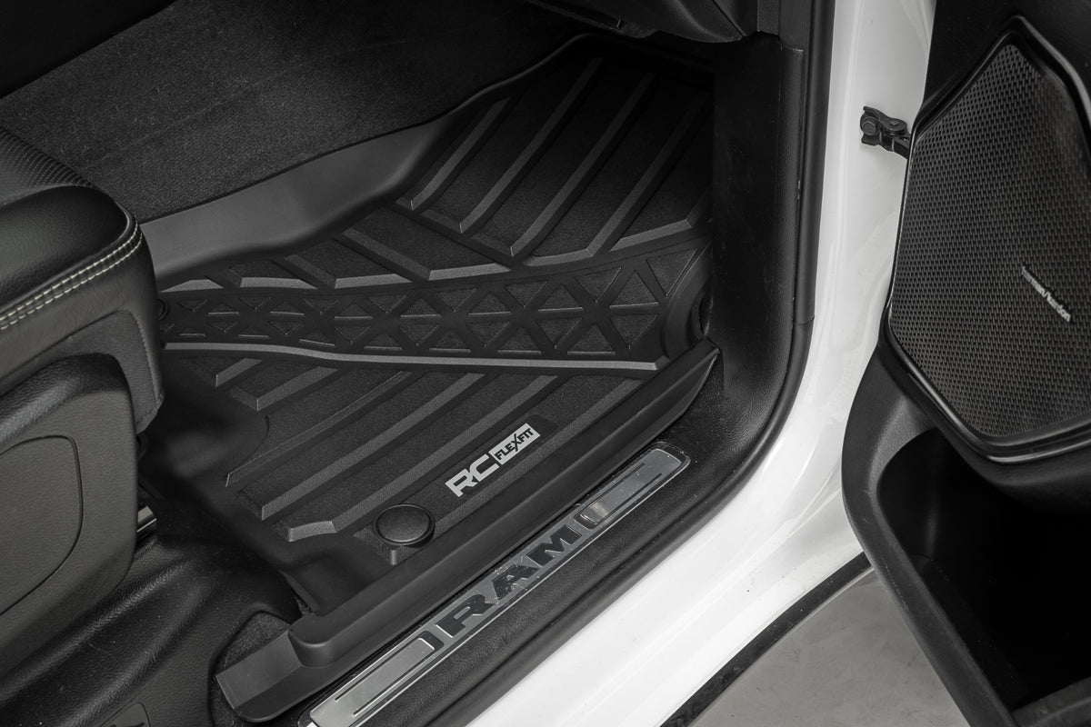 Flex-Fit Floor Mats Front Crew Ram 1500 (19-24)/1500 TRX (21-24) Rough Country