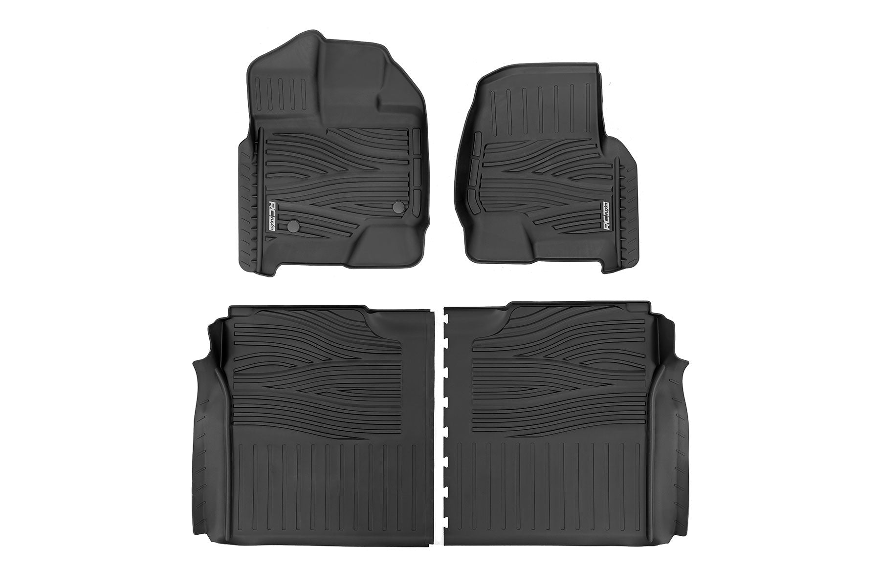 Flex-Fit Floor Mats FR & RR Ford F-150 (15-26)/F-150 Lightning (22-26)/Raptor (17-25) Rough Country