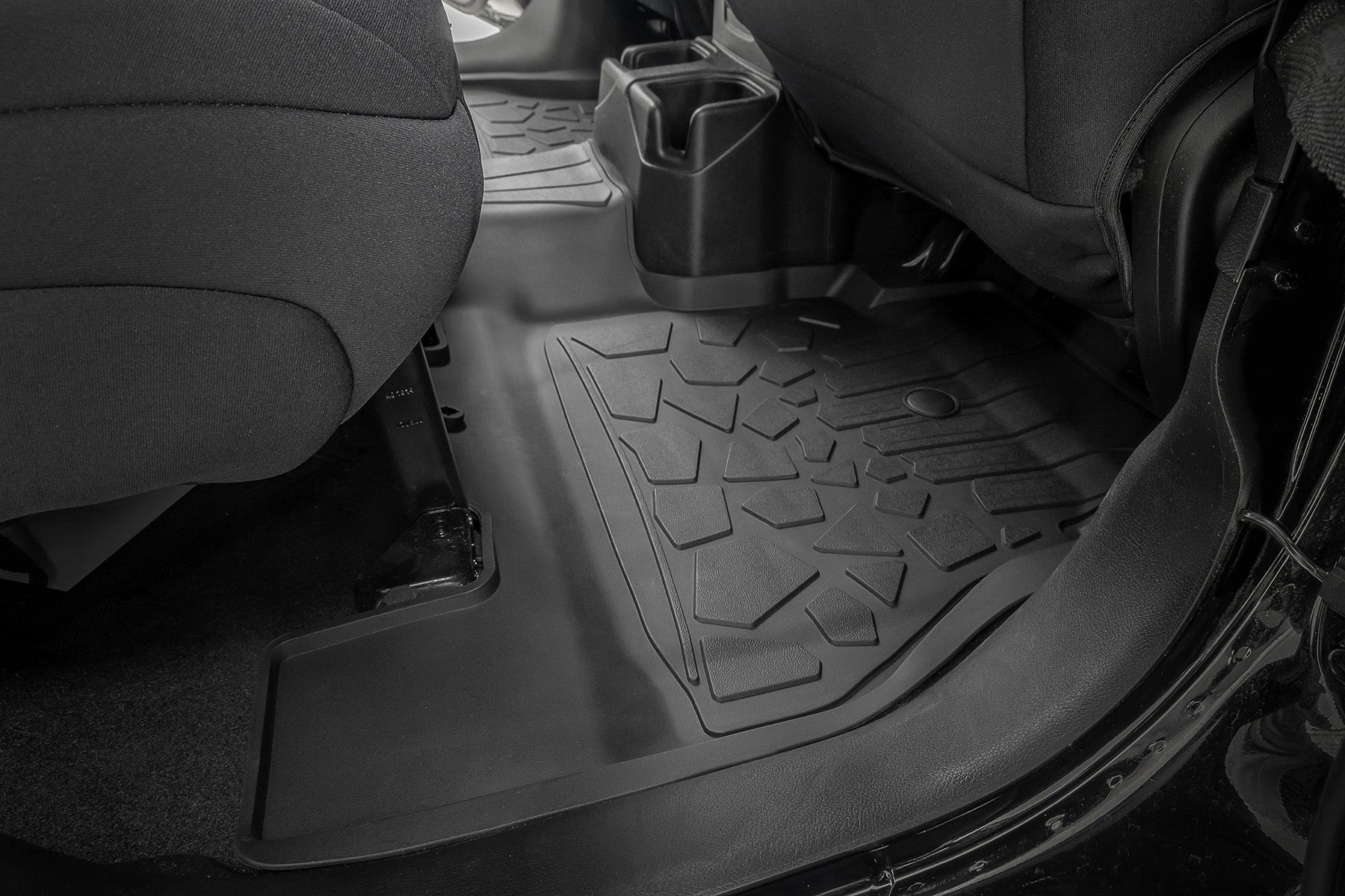 Flex Fit Floor Mats FR & RR 4 Door Jeep Wrangler Unlimited 4WD (18-26) Rough Country