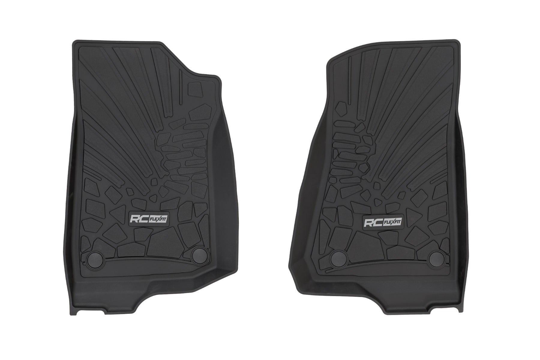 Flex Fit Floor Mats FR 2 Door Jeep Wrangler JL 4WD (2018-2026) Rough Country