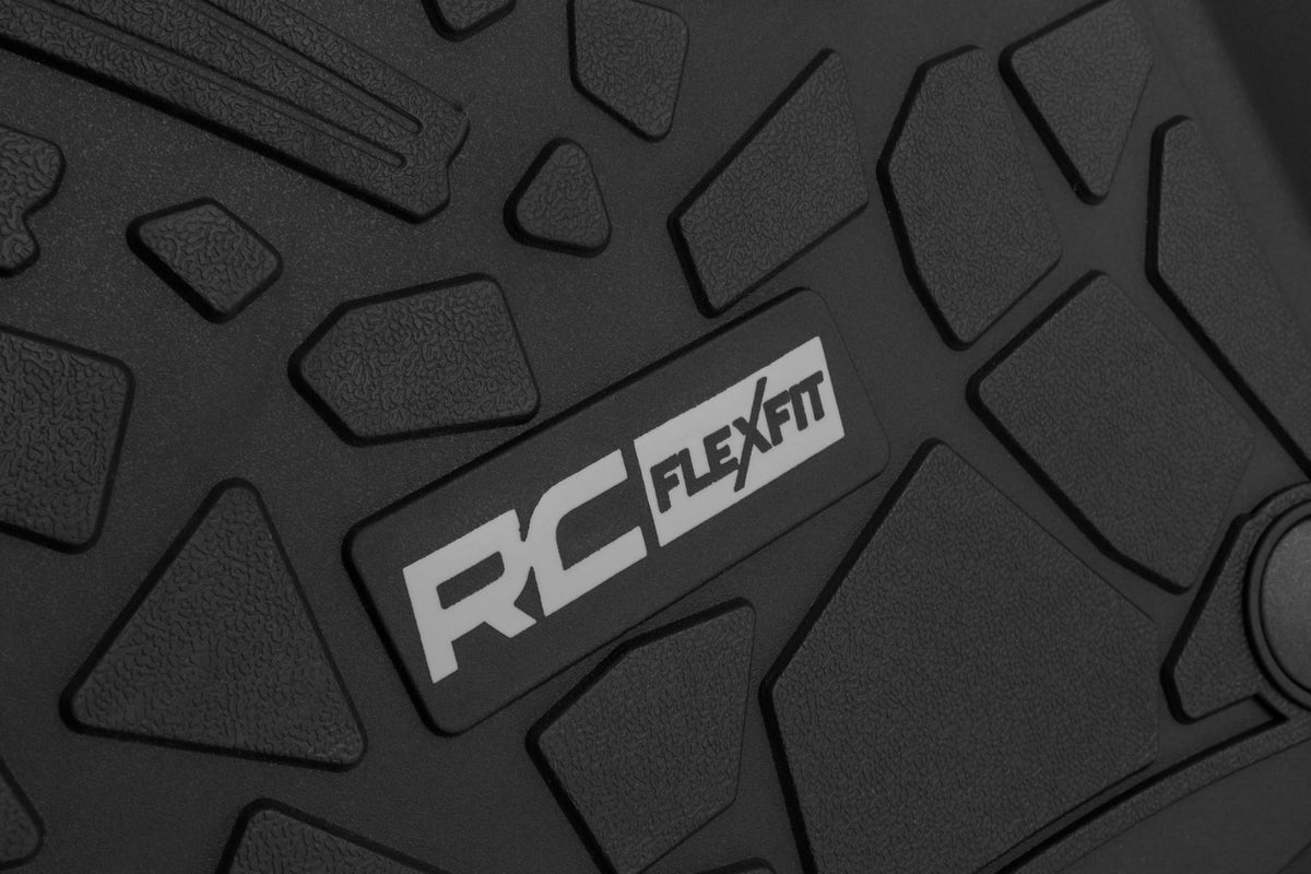 Flex-Fit Floor Mats FR & RR RR Lockable Jeep Gladiator JT 4WD (20-25) Rough Country