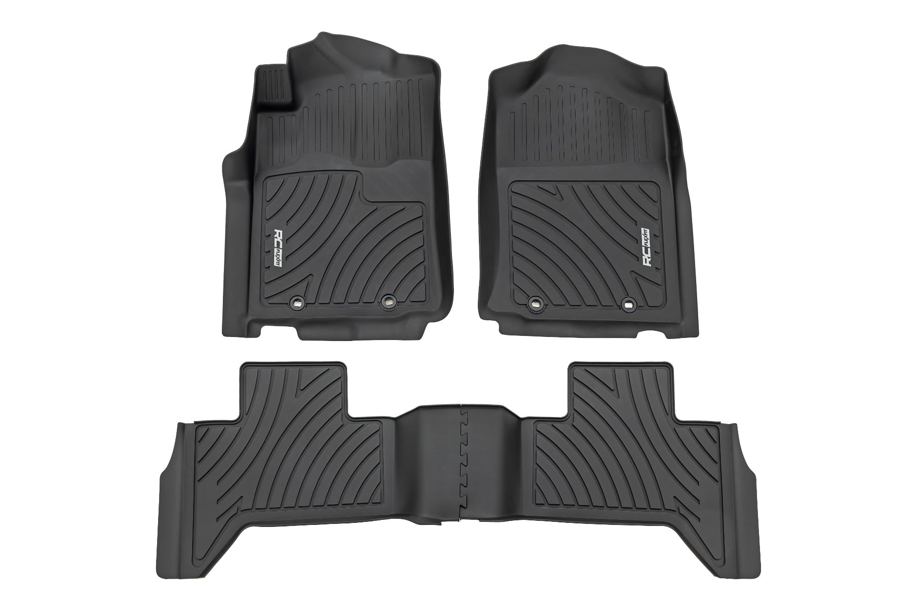 Flex-Fit Floor Mats Front and Rear Toyota Tacoma 2WD/4WD (2012-2015) Rough Country