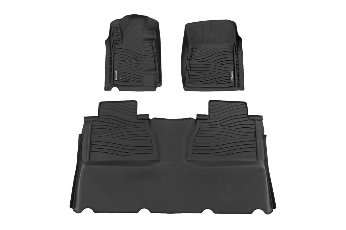 Floor Mats FR & RR Double Cab Toyota Tundra 2WD/4WD (2014-2021) Rough Country