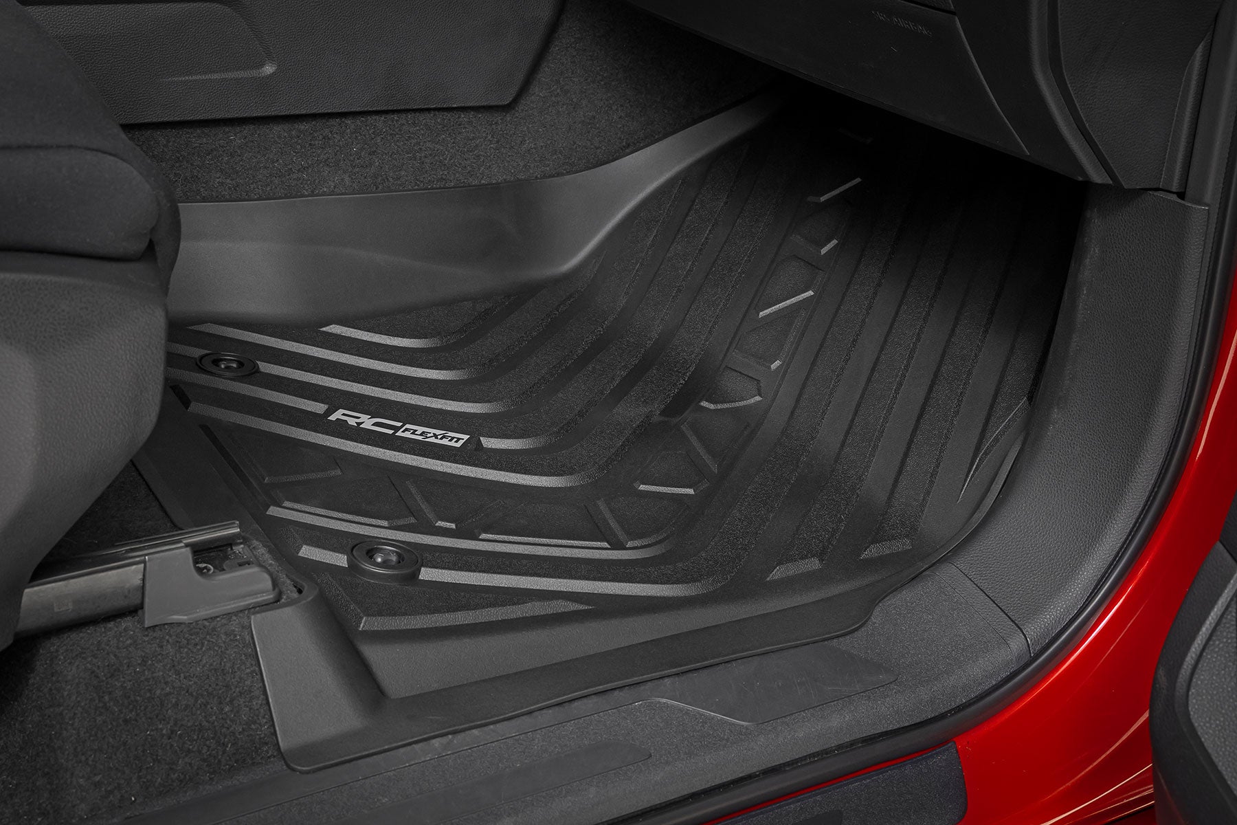 Flex-Fit Floor Mats FR & RR CrewMax Toyota Tundra 2WD/4WD (2022-2026) Rough Country