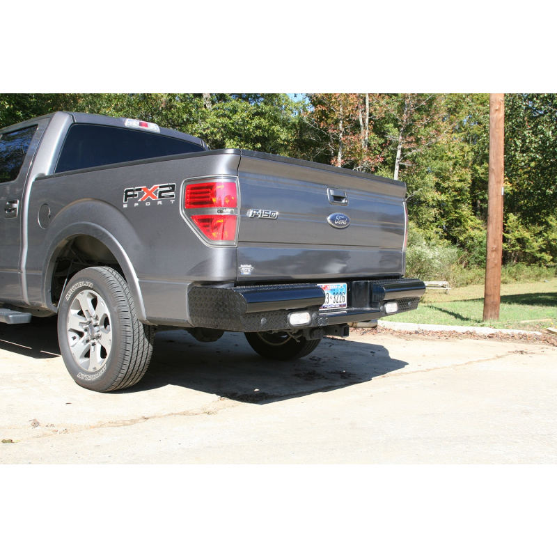 Fab Fours Black Steel Ranch Rear Bumper Model FF09-T1750-1