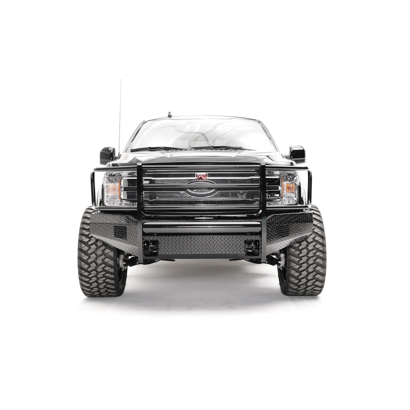 Fab Fours Black Steel Front Bumper w/ Grille Guard Model FF18-K4560-1