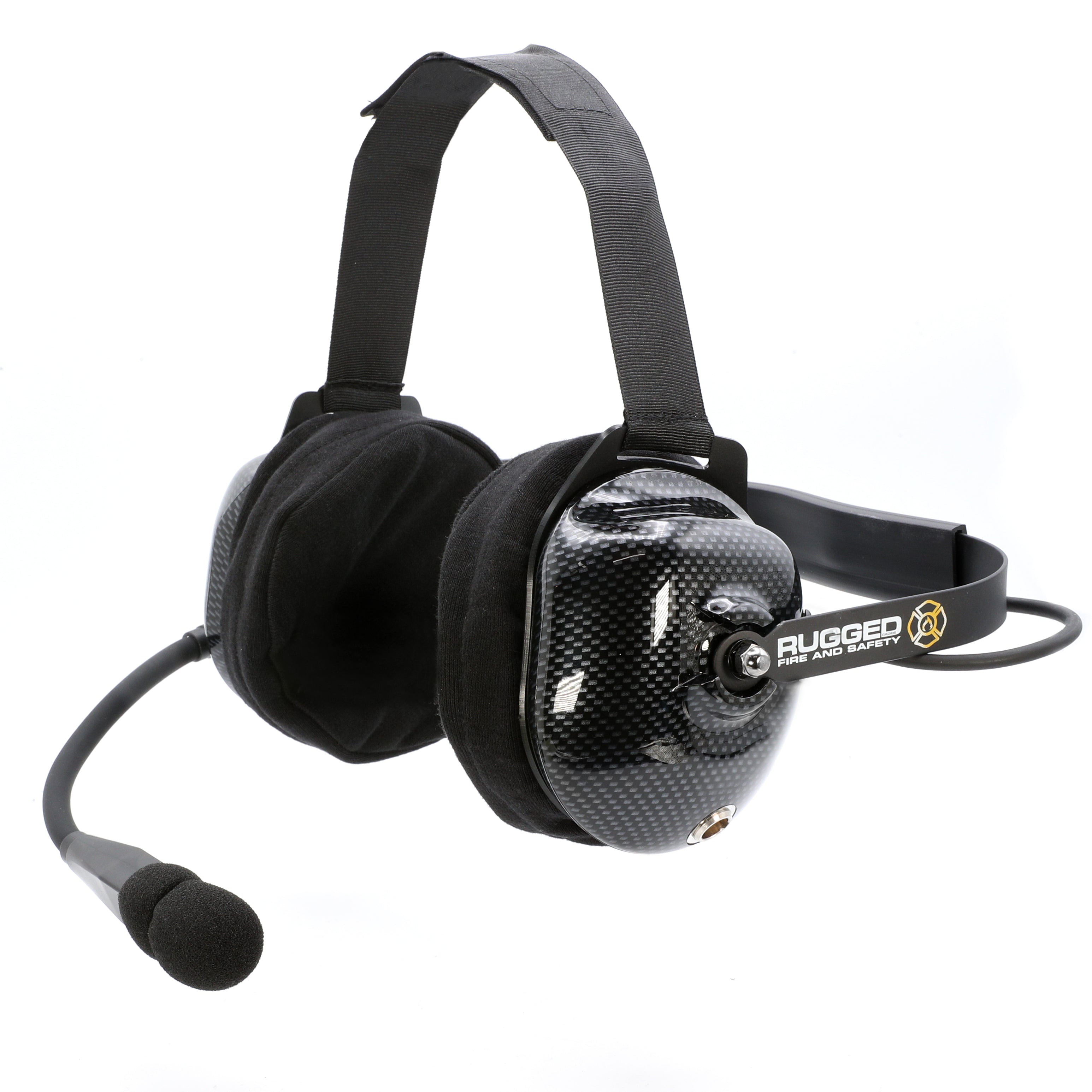 FHS Behind-The-Head Fire Safety Industrial Headset - With PTT Button / For Rugged / Firecom