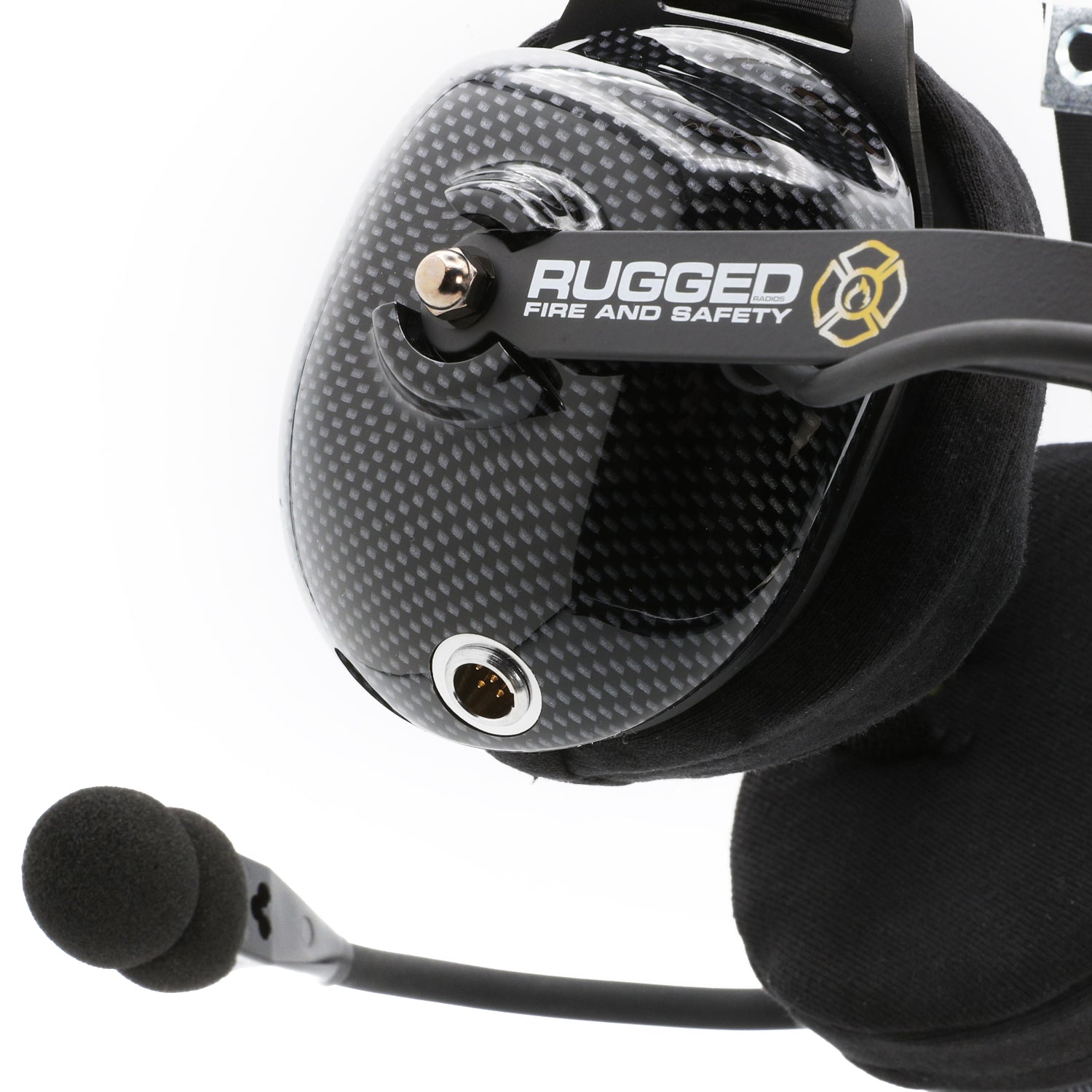 FHS Behind-The-Head Fire Safety Industrial Headset - With PTT Button / For Rugged / Firecom