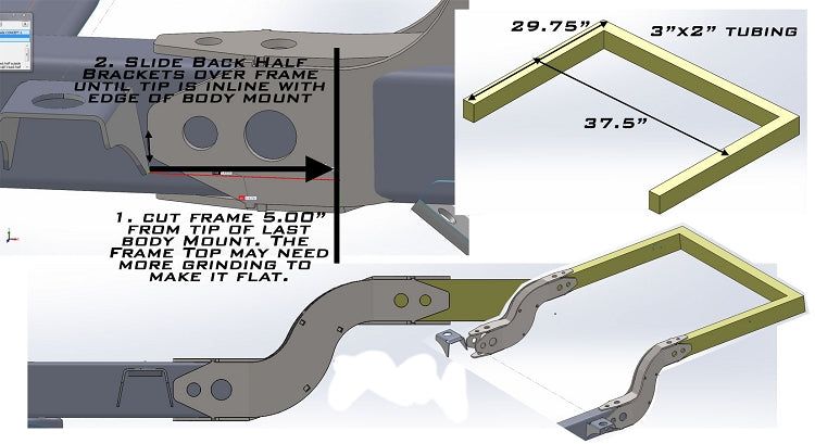 TJ/YJ Back Half Frame Kit Artec Industries