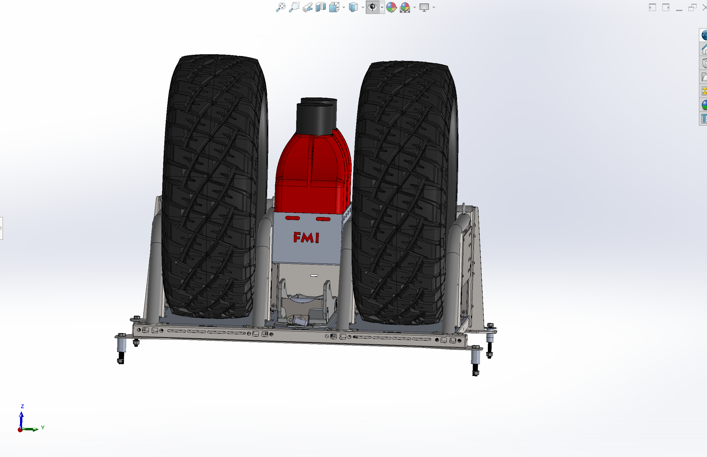 Modular bed organizer for 2024 Ranger and Ranger Raptor, featuring dual tire storage and durable construction.
