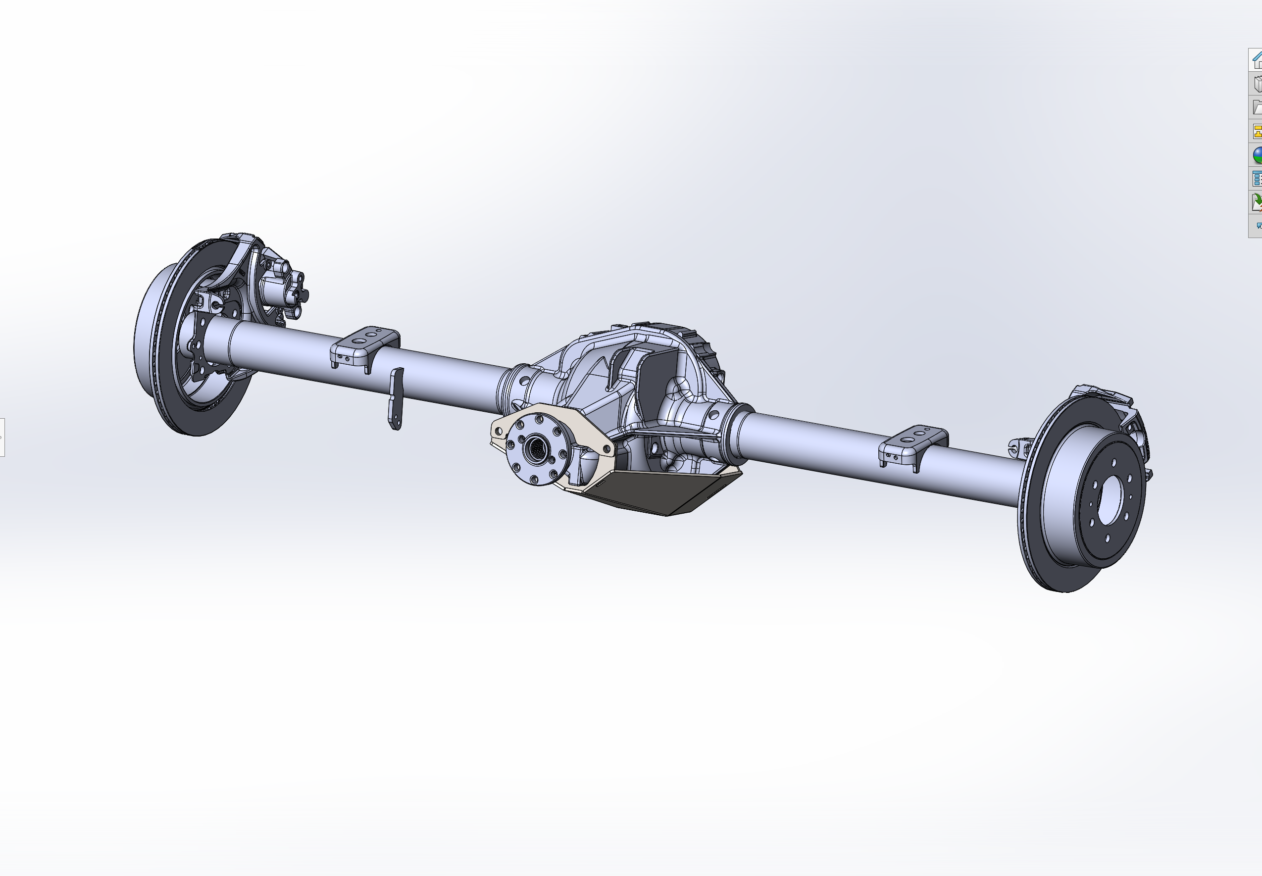 2010-2014 Raptor rear differential skid plate kit showcasing a detailed 3D model of the axle assembly.