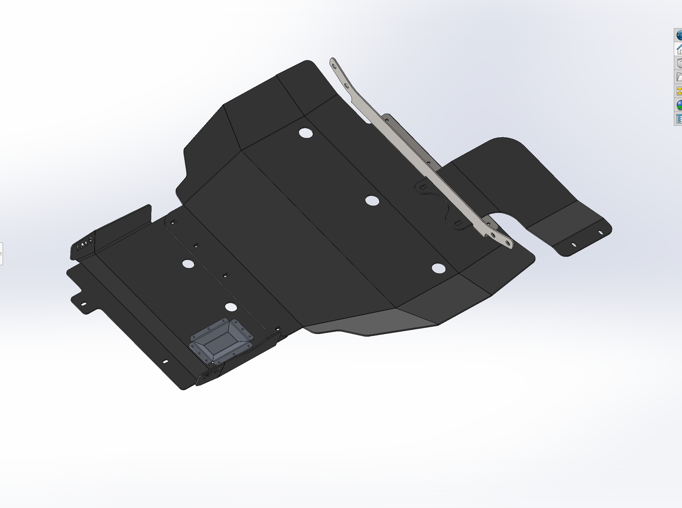 2022-UP Ford Bronco Raptor skid plate designed for enhanced underbody protection during off-road adventures.