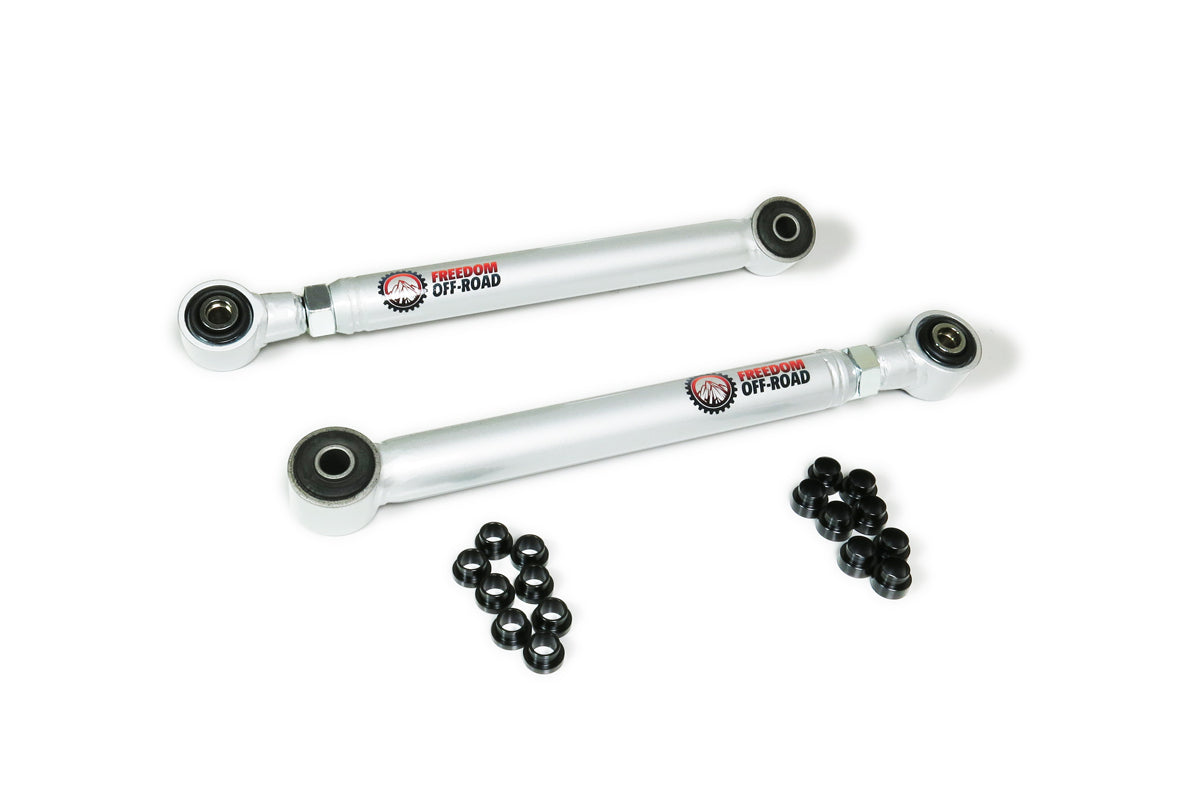 Adjustable front control arms for 0-6 inch lift, compatible with 94-01 Ram 1500 and 94-09 Ram 2500/3500.