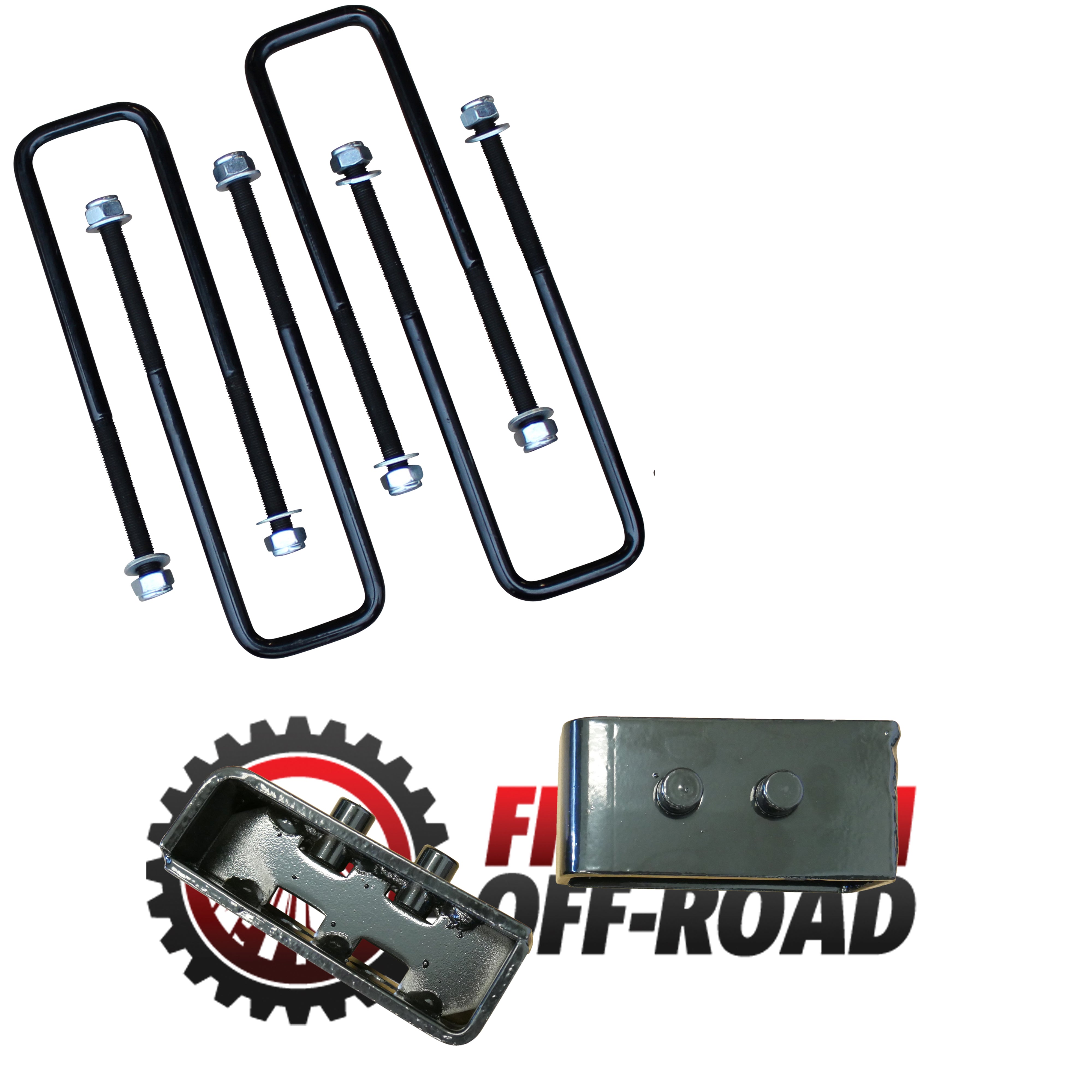2" Rear Lift Blocks w/ Extended U-Bolts #FO-F30120+FO-F404