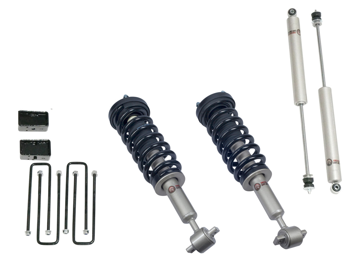 3 Inch Lift Kit Front Struts w/ Rear Blocks and Shocks 14-24 Ford F-150 Freedom Off-Road