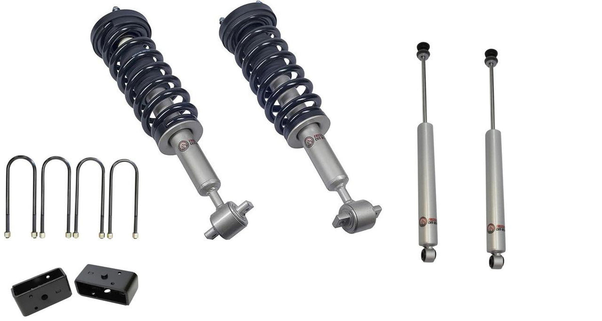 Front 3.5 Inch Lift Struts w/ Rear 3 Inch Blocks and Shocks 2021-Present Ford F-150 Freedom Off-Road