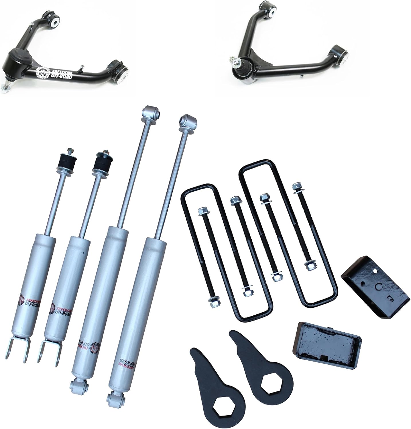 1-3 Inch Leveling Lift Kit w/ Shocks and Control Arms Freedom Off-Road
