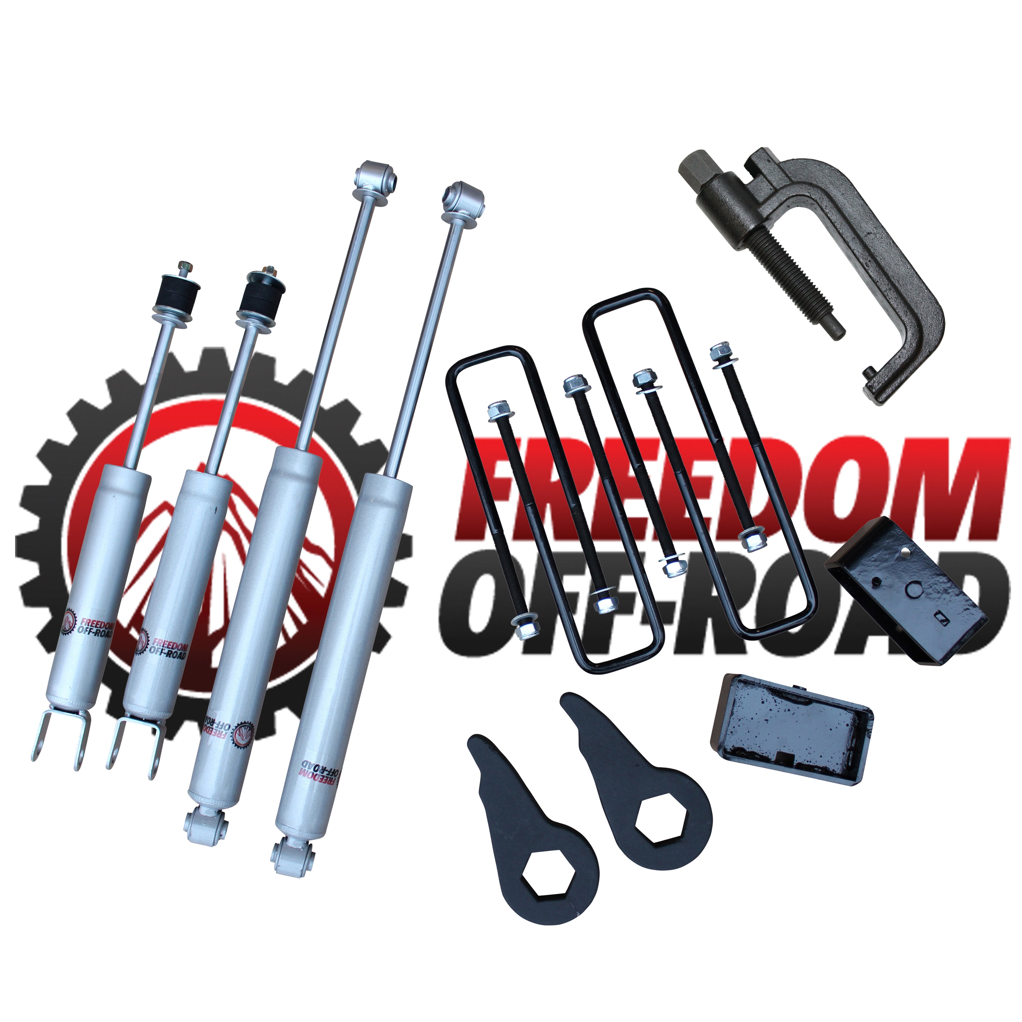 1-3" Leveling Kit w/ Shocks and Torsion Key Tool #FO-G501-KIT+FO-UTTOOL