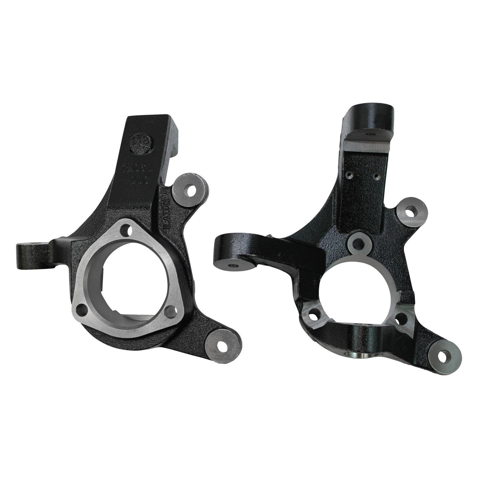 3-inch front lift spindles for 2002-2006 Escalade, Avalanche, Silverado, Sierra, Yukon, and Yukon XL RWD vehicles.