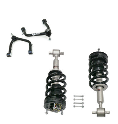 3 inch front lift struts and upper control arms by Freedom Offroad for enhanced truck and SUV performance.