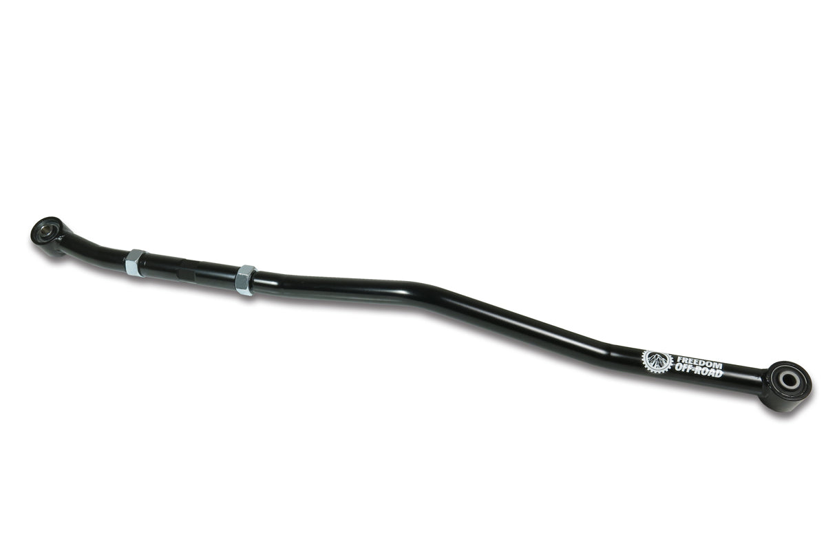Adjustable rear track bar for 2-4.5 inch lift on 2007-2018 Wrangler JK, designed for enhanced stability and performance.