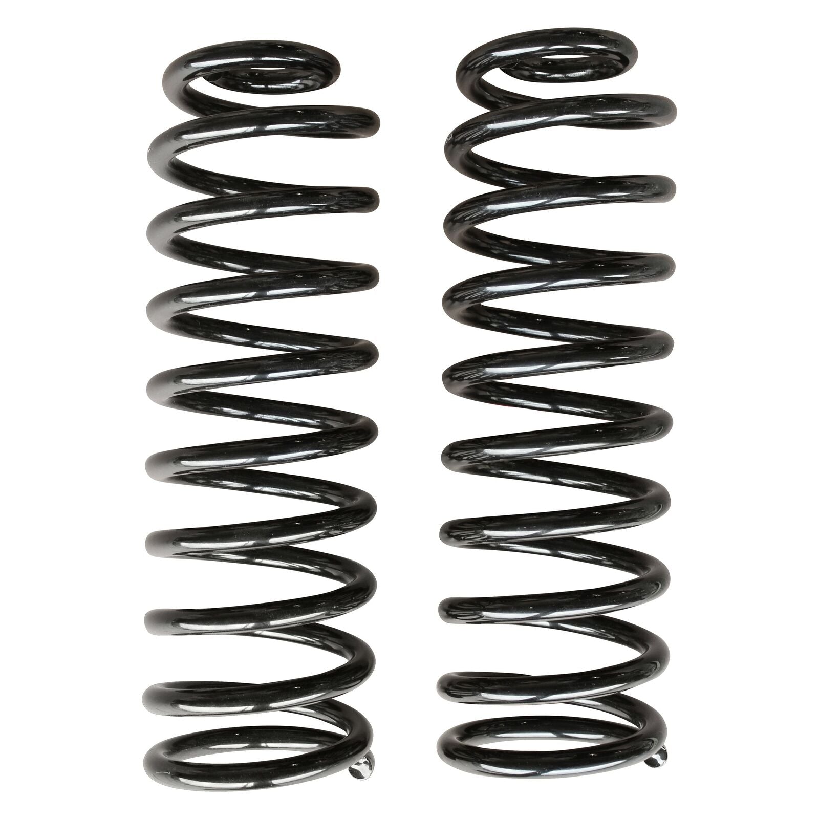 Front lift springs for 2007-2018 Wrangler JK, designed for 2.5-inch lift on 4-door and 3.5-inch lift on 2-door models.