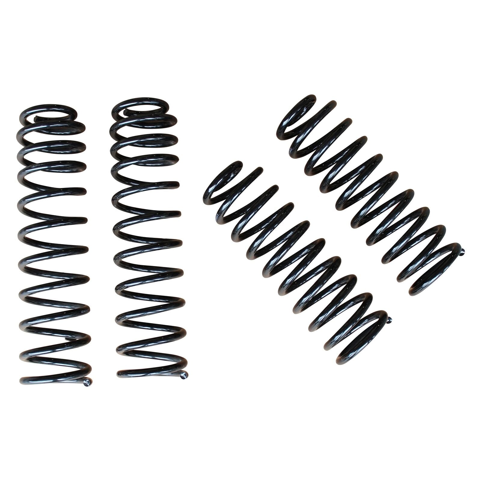 Front and rear lift springs for 2018 and up Jeep Wrangler JL, designed for 2-door and 4-door models, excluding 392 and 4XE.